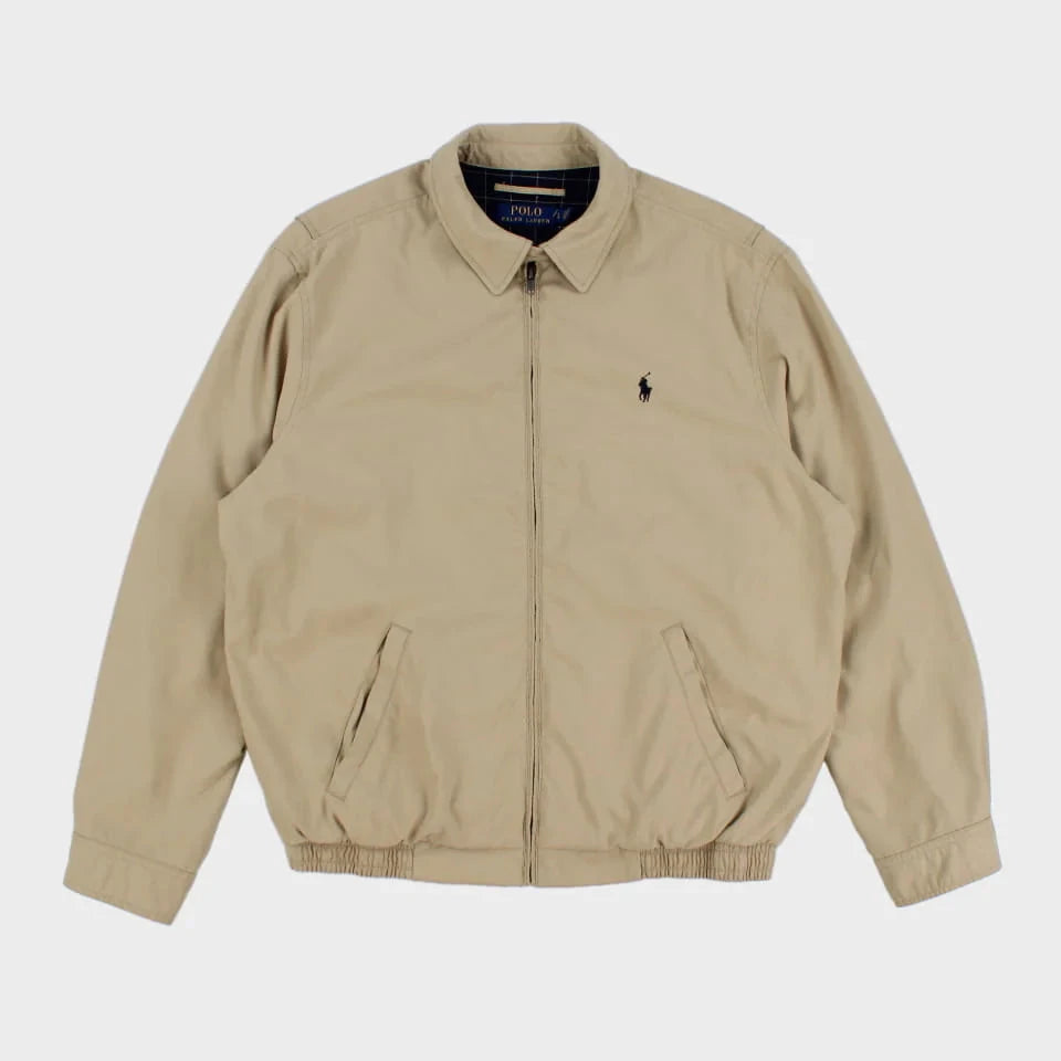Ralph Lauren Vintage Light-Weight Harrington Jacket, Beige (Export Surplus)