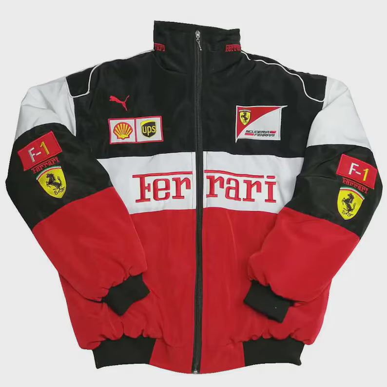 Ferrari Vintage Jacket F1-Formula 1, Red and White