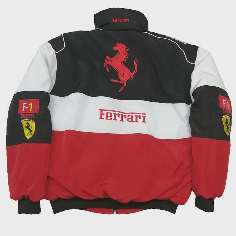 Ferrari Vintage Jacket F1-Formula 1, Red and White